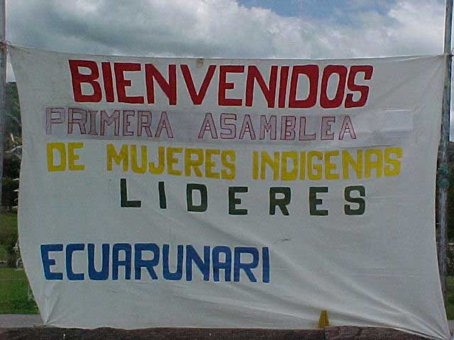 Ingreso a la 1a. Asamblea de Mujeres de ECUARUNARI