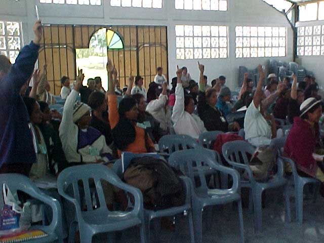 Tomando la votacion para dar inicio al trabajo